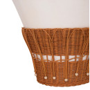 ΤΡΑΠΕΖΙ ΣΑΛΟΝΙΟΥ PERRAL HM18164.02L FIBER CEMENT ΛΕΥΚΟ-ΦΥΣΙΚΟ RATTAN--Φ55x45Υεκ