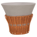 ΤΡΑΠΕΖΙ ΣΑΛΟΝΙΟΥ PERRAL HM18164.03L FIBER CEMENT ΓΚΡΙ-ΦΥΣΙΚΟ RATTAN--Φ55x45Υεκ