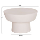 ΤΡΑΠΕΖΙ ΣΑΛΟΝΙΟΥ PIRSON HM18155.02 FIBER CEMENT ΣΕ ΛΕΥΚΟ--Φ60x36Υεκ.