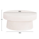ΤΡΑΠΕΖΙ ΣΑΛΟΝΙΟΥ ΣΤΡΟΓΓΥΛΟ ΣΕΙΡΑ SANTORINI HM18050 MDF ΣΕ ΥΠΟΛΕΥΚΟ ΧΡΩΜΑ Φ80x35Υεκ.