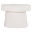 ΤΡΑΠΕΖΙ ΣΑΛΟΝΙΟΥ ΣΤΡΟΓΓΥΛΟ ΣΕΙΡΑ SANTORINI HM18051 MDF ΣΕ ΥΠΟΛΕΥΚΟ ΧΡΩΜΑ Φ60x42,5Υεκ.