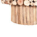ΤΡΑΠΕΖΙ ΣΑΛΟΝΙΟΥ ΣΤΡΟΓΓΥΛΟ SPARROW HM9963 DRIFTWOOD--ΓΥΑΛΙ Φ65x51,5Υεκ.