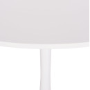 ΤΡΑΠΕΖΙ ΣΤΡΟΓΓΥΛΟ BROLIN HM18141.01 MDF TOP-ΒΑΣΗ ΜΕΤΑΛΛΙΚΗ--ΛΕΥΚΟ Φ90x73Υεκ