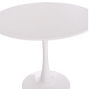 ΤΡΑΠΕΖΙ ΣΤΡΟΓΓΥΛΟ BROLIN HM18141.01 MDF TOP-ΒΑΣΗ ΜΕΤΑΛΛΙΚΗ--ΛΕΥΚΟ Φ90x73Υεκ