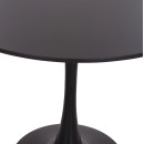 ΤΡΑΠΕΖΙ ΣΤΡΟΓΓΥΛΟ BROLIN HM18141.02 MDF TOP-ΒΑΣΗ ΜΕΤΑΛΛΙΚΗ--ΜΑΥΡΟ Φ90x73Υεκ