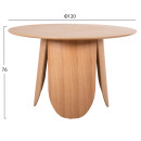 ΤΡΑΠΕΖΙ ΣΤΡΟΓΓΥΛΟ DENTY HM9612.01 MDF ΜΕ ΚΑΠΛΑΜΑ ΔΡΥΟΣ-ΧΡΩΜΑ ΔΡΥΟΣ Φ120x75Υεκ.
