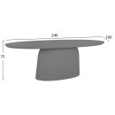 ΤΡΑΠΕΖΙ ΤΡΑΠΕΖΑΡΙΑΣ ΟΒΑΛ BRECCAN HM6577.01 ΓΚΡΙ FIBER CEMENT 240x100x75Υεκ.