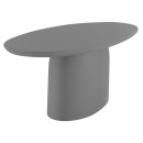 ΤΡΑΠΕΖΙ ΤΡΑΠΕΖΑΡΙΑΣ ΟΒΑΛ BRECCAN HM6577.01 ΓΚΡΙ FIBER CEMENT 240x100x75Υεκ.