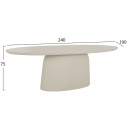 ΤΡΑΠΕΖΙ ΤΡΑΠΕΖΑΡΙΑΣ ΟΒΑΛ BRECCAN HM6577.02 ΜΠΕΖ FIBER CEMENT 240x100x75Υεκ.