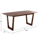 ΤΡΑΠΕΖΙ ΤΡΑΠΕΖΑΡΙΑΣ RINER ΟΡΘΟΓΩΝΙΟ HM9745 MDF ΜΕ ΚΑΠΛΑΜΑ ΚΑΡΥΔΙΑΣ 180x90x76εκ.