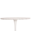 ΤΡΑΠΕΖΙ ΤΡΑΠΕΖΑΡΙΑΣ ROLLO HM9421.11 ΣΤΡΟΓΓΥΛΟ WHITE MARBLE Φ90x74Υεκ.