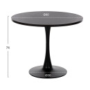 ΤΡΑΠΕΖΙ ΤΡΑΠΕΖΑΡΙΑΣ ROLLO HM9421.12 ΣΤΡΟΓΓΥΛΟ BLACK MARBLE Φ90x74Υεκ.