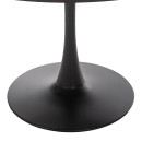 ΤΡΑΠΕΖΙ ΤΡΑΠΕΖΑΡΙΑΣ ROLLO HM9421.12 ΣΤΡΟΓΓΥΛΟ BLACK MARBLE Φ90x74Υεκ.