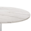 ΤΡΑΠΕΖΙ ΤΡΑΠΕΖΑΡΙΑΣ ROLLO HM9422.11 ΣΤΡΟΓΓΥΛΟ WHITE MARBLE Φ120x74Yεκ.