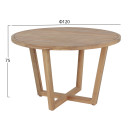 ΤΡΑΠΕΖΙ ΤΡΑΠΕΖΑΡΙΑΣ ΣΤΡΟΓΓΥΛΟ PARAISO HM6245 ΞΥΛΟ ΑΚΑΚΙΑΣ ΣΕ ΦΥΣΙΚΟ Φ120x75Υεκ