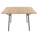 ΤΡΑΠΕΖΙ ΤΡΑΠΕΖΑΡΙΑΣ TRENK HM9614.01 MDF ΜΕ ΚΑΠΛΑΜΑ ΔΡΥΟΣ ΦΥΣΙΚΟ-ΜΑΥΡΟ ΜΕΤΑΛΛΟ 120x120x75Υεκ.