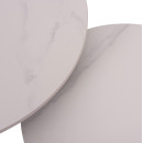 ΤΡΑΠΕΖΙA ΣΑΛΟΝΙΟΥ ΣΕΤ 2ΤΜΧ TALOS ΚΕΡΑΜΙΚΟ TOP ΜΕ ΟΨΗ ΛΕΥΚΟΥ ΜΑΡΜΑΡΟΥ HM18140.01 Φ70+Φ50