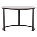 ΤΡΑΠΕΖΙA ΣΑΛΟΝΙΟΥ ΣΕΤ 2ΤΜΧ TALOS ΚΕΡΑΜΙΚΟ TOP ΜΕ ΟΨΗ ΛΕΥΚΟΥ ΜΑΡΜΑΡΟΥ HM18140.01 Φ70+Φ50