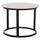 ΤΡΑΠΕΖΙA ΣΑΛΟΝΙΟΥ ΣΕΤ 2ΤΜΧ TALOS ΚΕΡΑΜΙΚΟ TOP ΜΕ ΟΨΗ ΛΕΥΚΟΥ ΜΑΡΜΑΡΟΥ HM18140.01 Φ70+Φ50