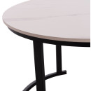 ΤΡΑΠΕΖΙA ΣΑΛΟΝΙΟΥ ΣΕΤ 2ΤΜΧ TALOS ΚΕΡΑΜΙΚΟ TOP ΜΕ ΟΨΗ ΛΕΥΚΟΥ ΜΑΡΜΑΡΟΥ HM18140.01 Φ70+Φ50