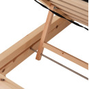 ΞΑΠΛΩΣΤΡΑ ΜΕ ΜΑΞΙΛΑΡΙ ΚΟΡΙΝΟΣ HM10777.05T ΞΥΛΟ ΠΕΥΚΟΥ--TEXTILENE ΜΑΥΡΟ 79x204x80Υεκ