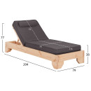 ΞΑΠΛΩΣΤΡΑ ΜΕ ΜΑΞΙΛΑΡΙ ΚΟΡΙΝΟΣ HM10778.73 ΞΥΛΟ ΠΕΥΚΟΥ--OLEFIN ΣΕ ΓΚΡΙ 79x204x77Υεκ