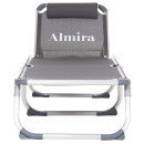 ΞΑΠΛΩΣΤΡΑ ΠΑΡΑΛΙΑΣ ΑΛΟΥΜΙΝΙΟΥ ΒΑΡ.ΤΥΠΟΥ ALMIRA HM5054.10 ΓΚΡΙ TEXTILENE 187x59x78Υεκ