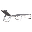 ΞΑΠΛΩΣΤΡΑ ΠΑΡΑΛΙΑΣ ΑΛΟΥΜΙΝΙΟΥ ΒΑΡ.ΤΥΠΟΥ ALMIRA HM5054.10 ΓΚΡΙ TEXTILENE 187x59x78Υεκ