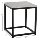 ΖΙΓΚΟΝ GRELAY 2 ΤΕΜ MDF ΟΨΗ ΜΑΡΜΑΡΟΥ & ΜΕΤΑΛΛΟ HM8762.12 45Χ45Χ50εκ. & 37Χ37Χ43 εκ.